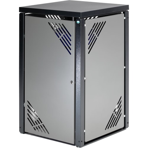 Müllbehälterschrank Mülltonnenbox MBS 1 MBS 2 MBS 5 MBS 6 aus Metall mit Lüftungsschlitzen