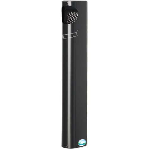 Wandascher B 12 schwarzer Wandascher mit Standfuß und Lochmuster
