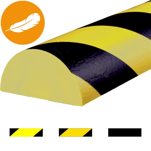 Eckschutzprofil Knuffi Soft Typ C+ selbstklebend gelb schwarz halbkreisförmig