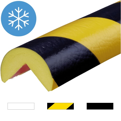 Eckschutzprofil Knuffi Frost Typ A selbstklebend in gelb und schwarz mit Frostsymbol