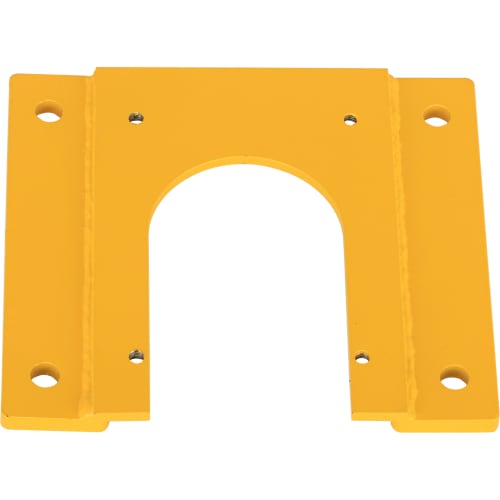 Mobile Montageplatte für Bodenplatte gelb mit Befestigungslöchern
