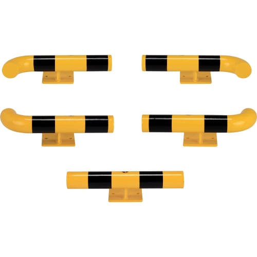 Wandschutzbalken B&S BASIC PRO gelb schwarz, verschiedene Ausführungen, Schutz für Wände und Ecken