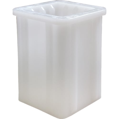 Rohrschuh Universal Adapter aus weißem Kunststoff quadratisch