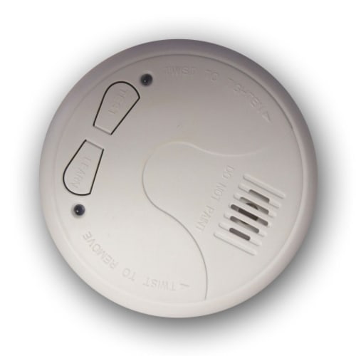 Funkrauchmelder weiß, rund, mit Test- und Warnknopf, unbegrenzt erweiterbar