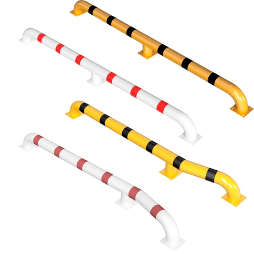 Lkw-Einfahrhilfe und Rammschutz WACHTWERK X® in schwerer Ausführung mit ø 152,4 mm, verschiedene Ausführungen in Gelb-Schwarz und Weiß-Rot