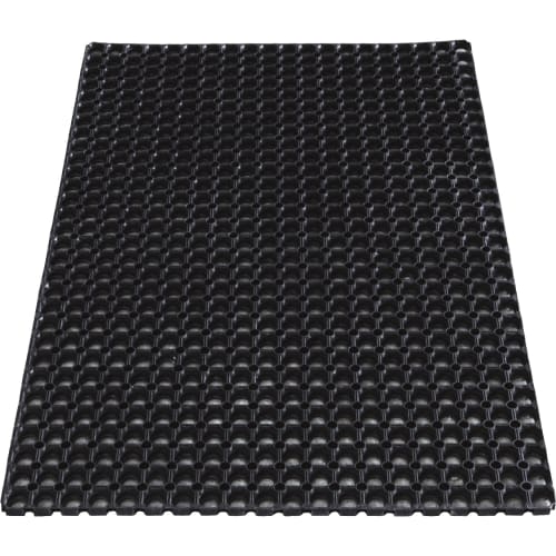 Schmutzfangmatte Fußabtreter EAZYCARE SCRUB aus schwarzem Ringgummi mit Lochmuster