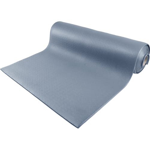 Antirutschmatte Arbeitsplatzmatte YOGA METER SUPER in Rollenware, graue rutschfeste Matte
