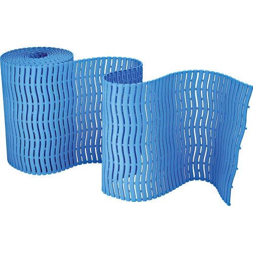 Blaue Gittermatte YOGA SPA BASIC mit Drainagesystem in Rollenware
