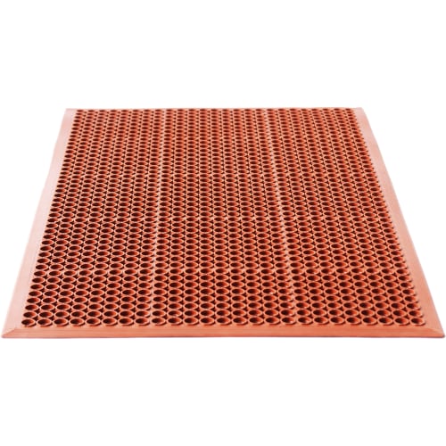 Hygiene-Arbeitsplatzmatte YOGA GRIP FOOD mit gelochter Oberfläche in orange