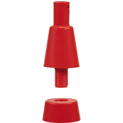 Roter Leitkegel-Adapter für Warnleuchte FUTURE Blitz mit Schraubgewinde und passendem Sockel