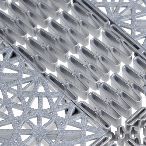 5x Erweiterungsstück Expansionsleiste für Gittermatte YOGA EASY EVENT in grau mit geometrischem Muster