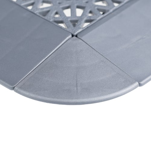 4x graue Eckstücke für Gittermatte YOGA EASY EVENT aus Kunststoff