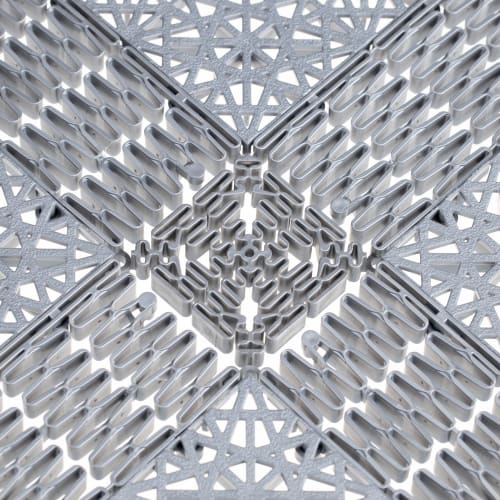 5x Kreuzverbinder aus Kunststoff für Gittermatte YOGA EASY EVENT, silberfarben, Detailaufnahme