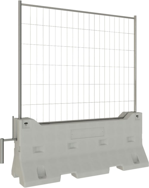 Betonschutzwand Mobil-Bauzaun STANDARD mit Metallgitter, WACHTWERK X®