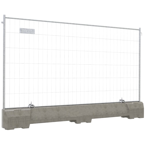 Betonleitschwelle mit mobilem Bauzaun LEICHT von WACHTWERK X®