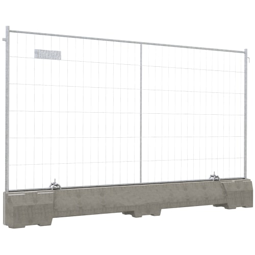 Betonleitschwelle mit mobilem Bauzaun PROFI PLUS von WACHTWERK X®