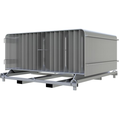 50x Absperrgitter Typ E ohne Tastleiste auf Transportgestell