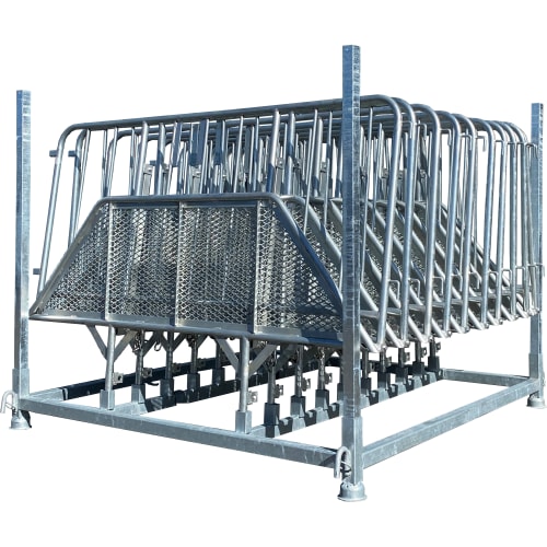 10x Polizeigitter Hamburger Gitter aus verzinktem Stahl im Transportgestell