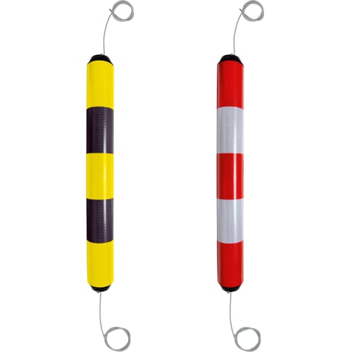 Höhenbegrenzung LeitPin Boje Leitzylinder zur Deckenabhängung in gelb-schwarz und rot-weiß