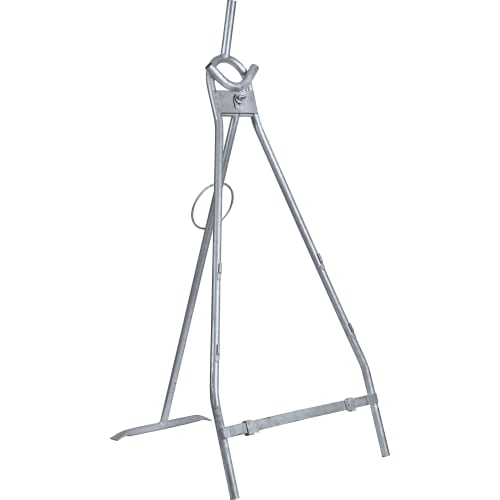 Großer Vorwarnständer aus Metall mit Leitpfostenring