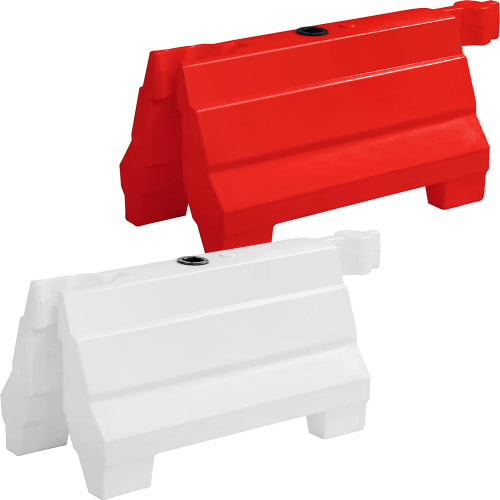 Fahrbahnteiler Fahrbahnbegrenzer Leitelement rot-weiß befüllbar bis 113 Liter