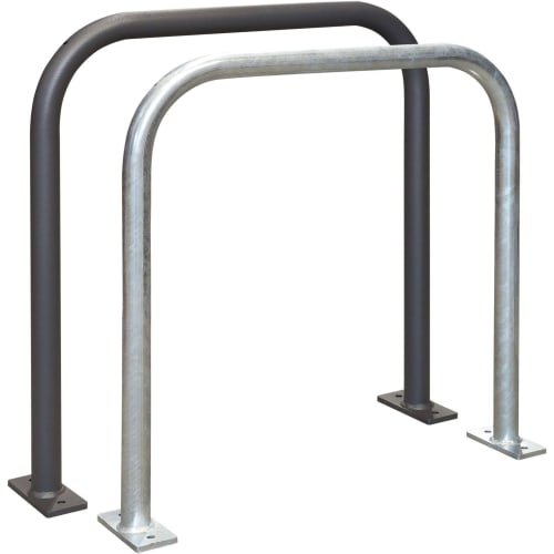 Fahrradanlehnbügel Sprint ohne Querholm aus Metall in verzinkter und schwarzer Ausführung