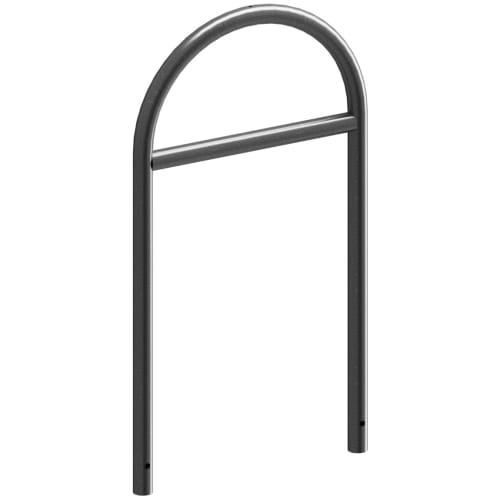 Rundbügel Anlehnbügel aus Metall mit Querstrebe, Durchmesser 48 mm