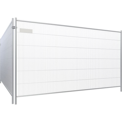 Mobil-Bauzaun SECURE WACHTWERK X® aus Metall mit engmaschigem Drahtgitter und stabilen Pfosten