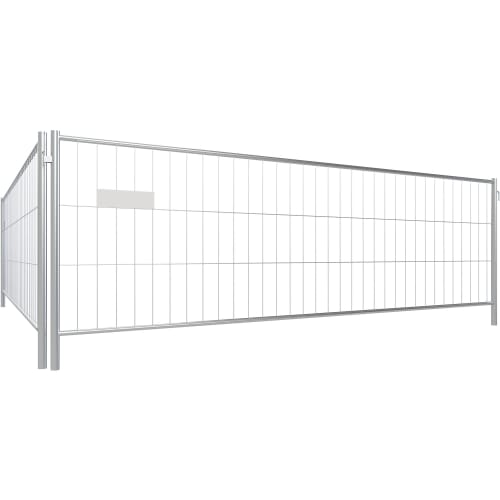 Mobil-Bauzaun PROFI MINI WACHTWERK X® aus Metall, mobiler Bauzaun mit Gitterstruktur