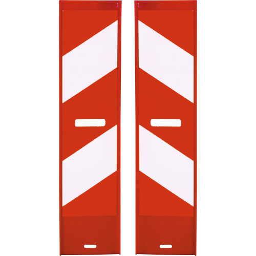 Klemmbake für Schrankenzaun EURO 2 mit rot-weißen Warnstreifen