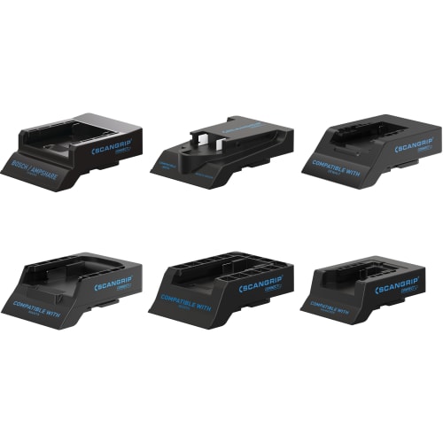 Akku-Adapter SMART CONNECTOR für LED-Strahler CONNECT von SCANGRIP kompatibel mit Bosch Ampshare, Bosch Green, Dewalt, Makita, Würth und Milwaukee