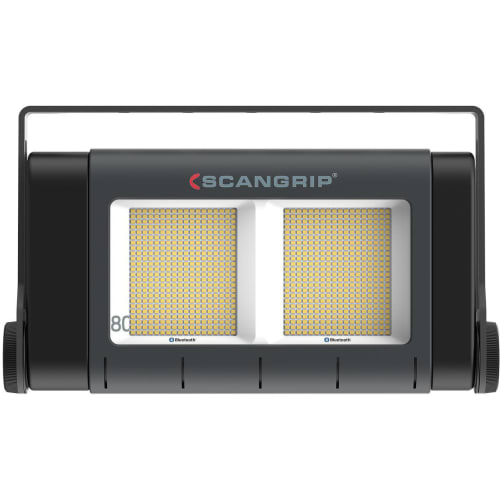 LED-Baustrahler SITE LIGHT 80 von SCANGRIP mit zwei LED-Panels und Bluetooth-Funktion