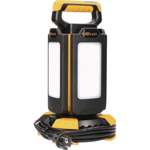 LED-Flächenstrahler LED S WORK von SHADA mit gelb-schwarzem Griff und Kabel