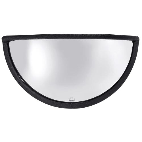 Halbkreisförmiger Spiegel mit schwarzem Rahmen, speziell für Kompressoren zur Überprüfung aus 3 Richtungen