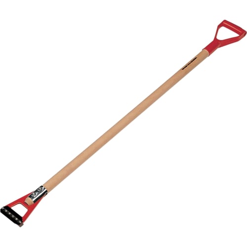 Beton- und Hartmetallschaber B&S Basic Pro mit langem Holzgriff und rotem Griffstück