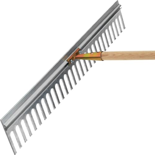 Alu-Rechen B&S Basic Pro mit Aluminium Zinken und Holzstiel