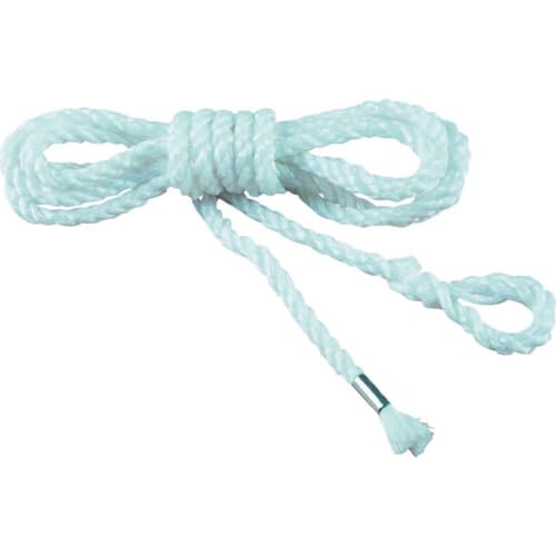 Gerüststrick aus langlebigem Kunststoff, weiß, gedrehtes Seil mit Schlaufenenden