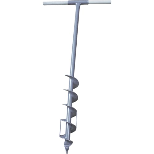 Erdlochbohrer für den Bau B&S Basic Pro mit T-Griff und spiralförmiger Bohrschnecke