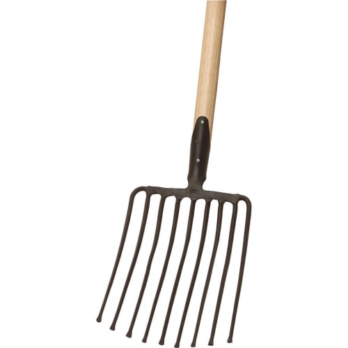 Steingabel Ideal mit Holzstiel und neun Zinken