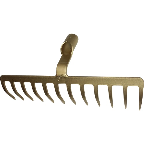 Straßenrechen Krumpholz aus Metall mit mehreren Zinken