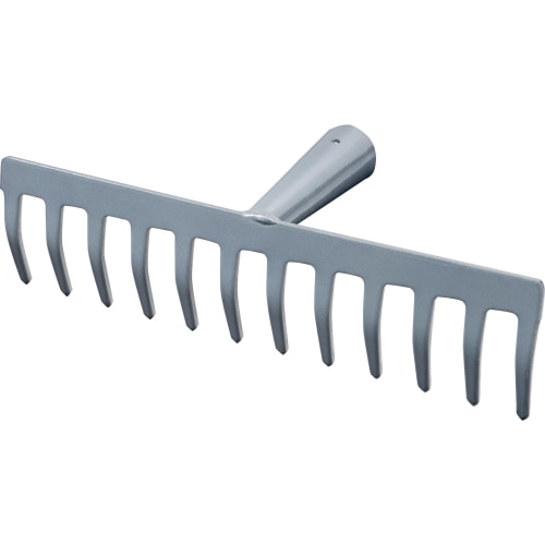 Straßenrechen B&S Basic Pro aus Metall mit mehreren Zinken und grauer Farbe