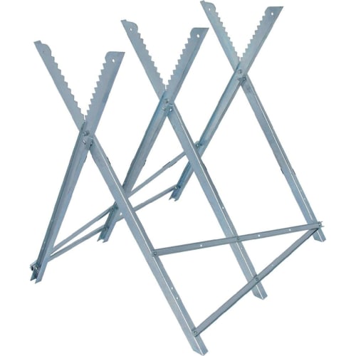 Sägebock MB 150 S Brennenstuhl aus Metall, klappbar mit gezahnten Halterungen