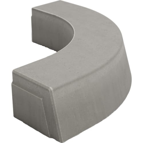 Bordstein flüssigkeitsdicht 90 Grad Kurve aus Beton zum Aufkleben