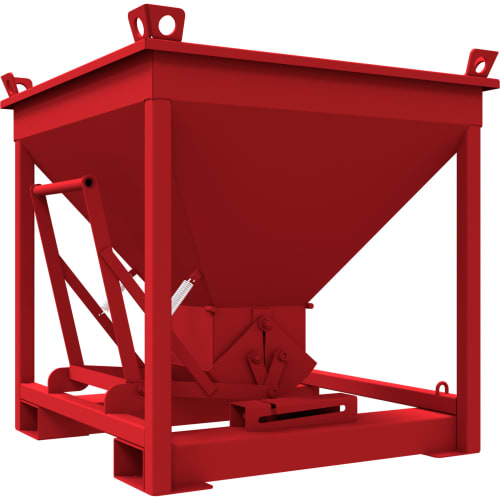 Rotes Schake Betonsilo aus Metall mit stabiler Rahmenkonstruktion