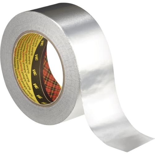 16 Rollen 3M Aluminiumklebeband 1436 P/F, 16 x 50 m, silbernes Aluminiumklebeband Rolle mit 3M Logo innen