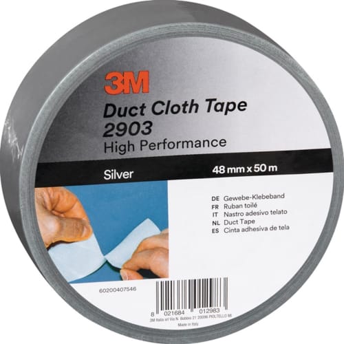 3M Gewebeband Scotch 2903 Duct Cloth Tape Silver 48 mm x 50 m