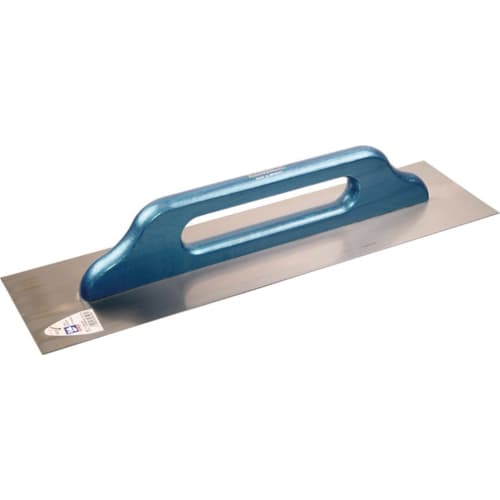 Schweizer Glättekelle HAROMAC® mit blauem Griff und Edelstahlklinge