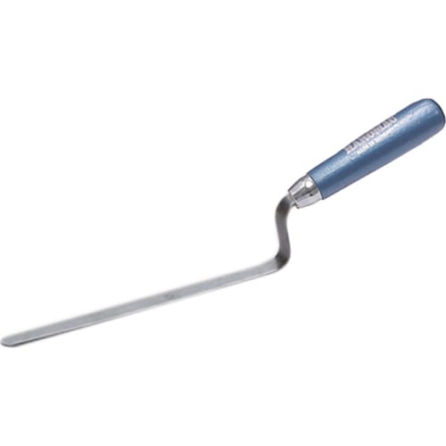 Hamburger Fugenkelle HAROMAC® mit blauem Griff und langem, schmalem Metallblatt