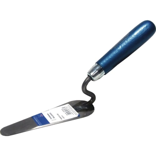 Katzenzungenkelle HAROMAC® mit blauem Griff und Metallblatt