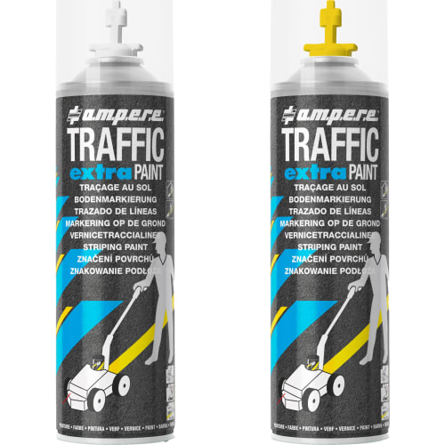 Markierungsspray Traffic EXTRA von ampere für Markiergerät mit Bodenmarkierung und Striping Paint